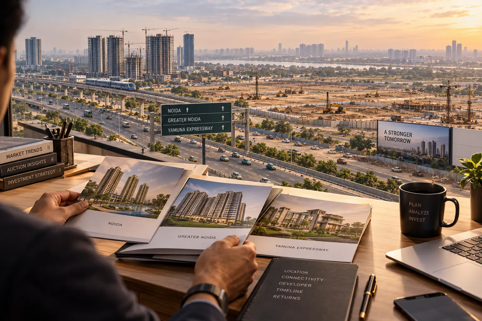 Noida and Greater Noida growth corridor after the ₹3,300 crore land auction: Expressway, metro, and towers