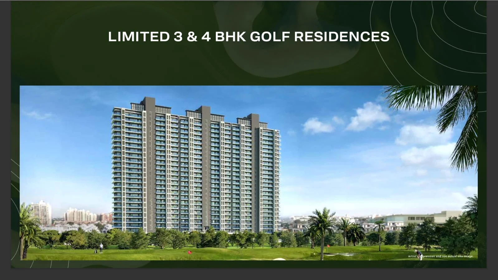 Crown Residences at Godrej Golf Links Sector 27 Greater Noida 3 & 4 BHK golf-facing apartments with 9-hole golf course near Pari Chowk