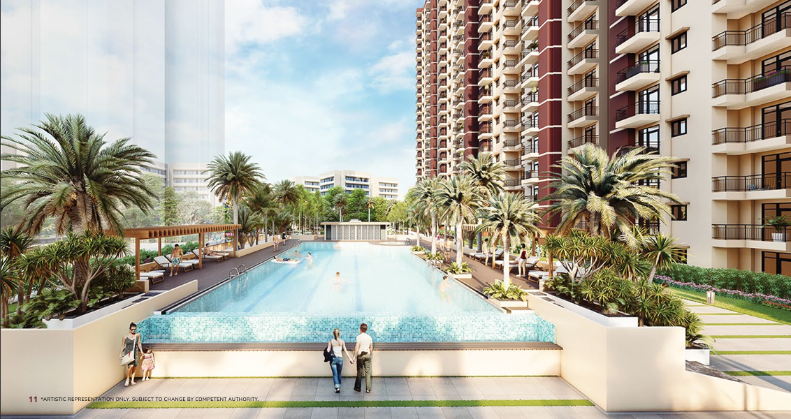 Modern high-rise towers of Vayu Windpark Rearco Select in Greater Noida West with landscaped open spaces