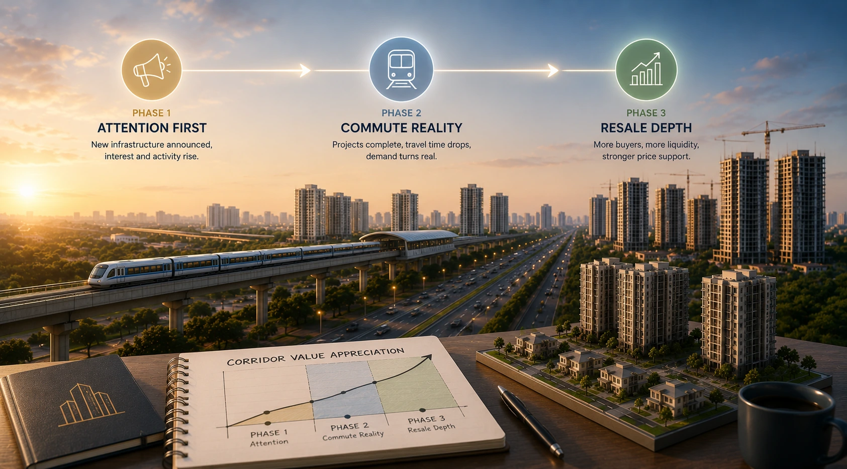 Greater Noida belts compared: infrastructure maturity and property pricing