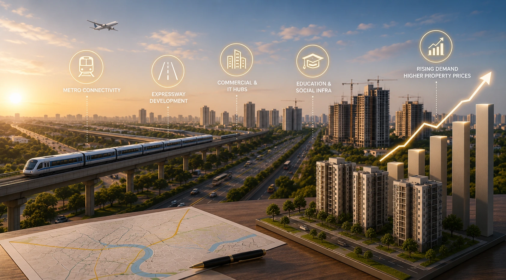Yamuna Expressway corridor and infrastructure driving Greater Noida property prices